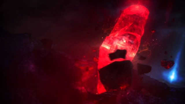 Red glowing object dark blue free wallpaper - medium preview image