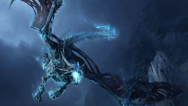 Dragon blue lights flying dark #3 free wallpaper - medium preview image