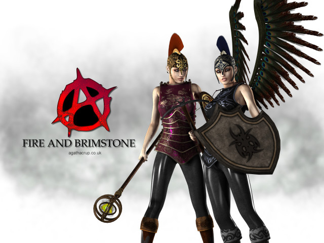 Women costumes wings shield sword free wallpaper - medium preview image