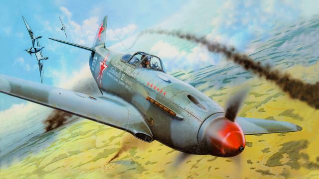 Fighter jet flying sky four free wallpaper - medium preview image