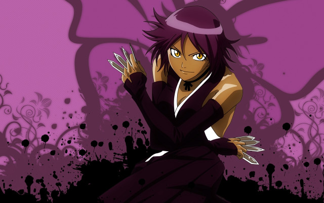 Woman purple dress hat sitting free wallpaper - medium preview image