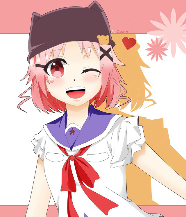 Girl pink hair hat cat free wallpaper - medium preview image