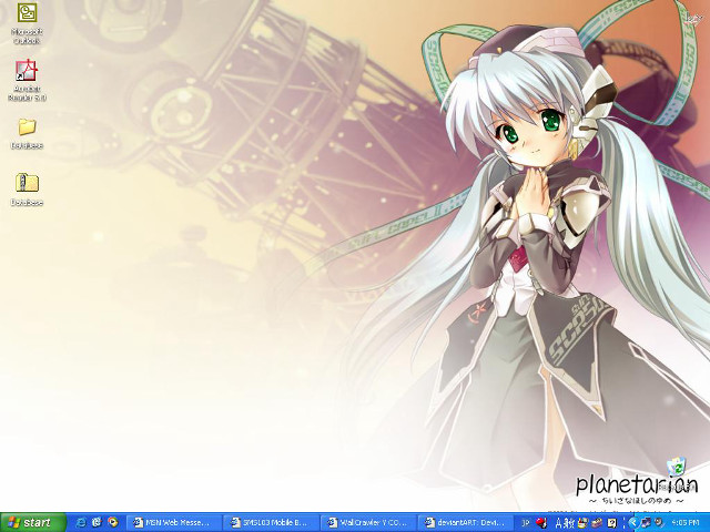 Anime girl long white hair #3 free wallpaper - medium preview image