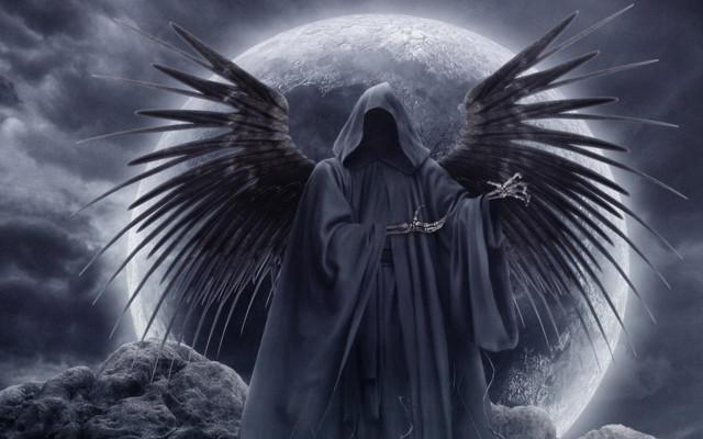 Man hooded cloak wings full free wallpaper - medium preview image