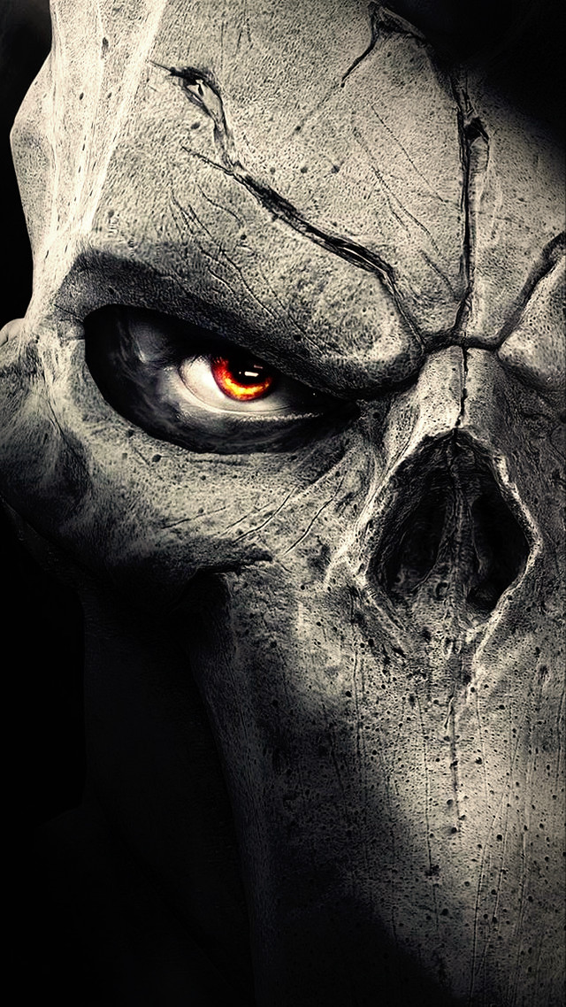 Demonic face red eyes skull free wallpaper - medium preview image
