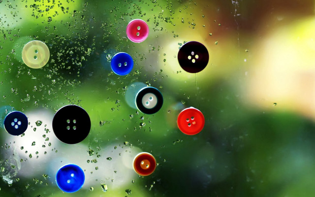Window buttons rain drops trees free wallpaper - medium preview image