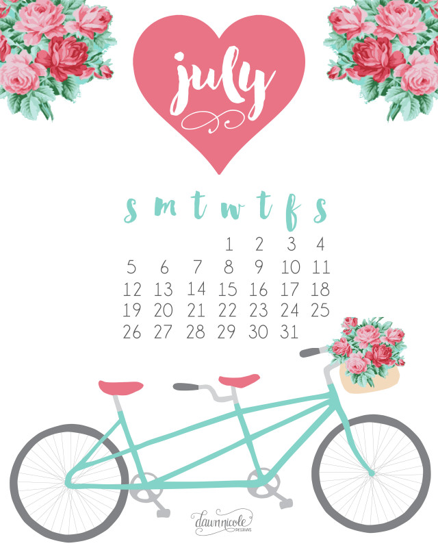 Calendar bicycle flowers spring summer free wallpaper - medium preview image