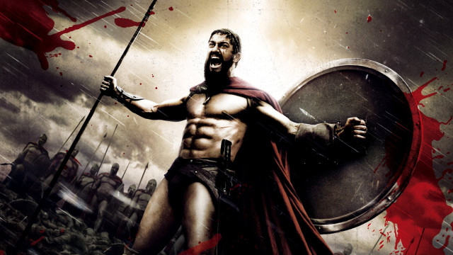 Man sword shield bloody background free wallpaper - medium preview image