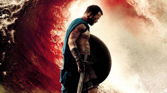 Man blue cape wave sword free wallpaper - medium preview image