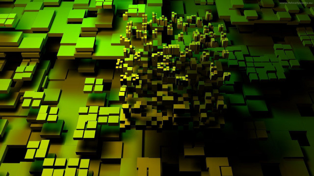 Green black abstract plant yellow #2 free wallpaper - medium preview image