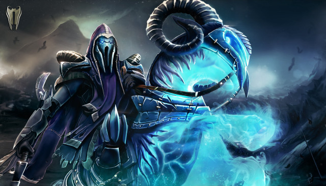 Man blue outfit sword demon free wallpaper - medium preview image