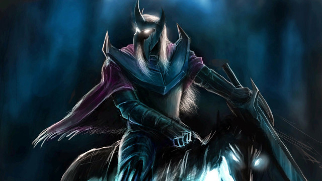 Demon horse forest glow blue free wallpaper - medium preview image