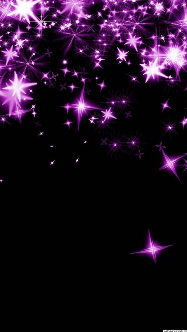 Black background pink stars white free wallpaper - medium preview image