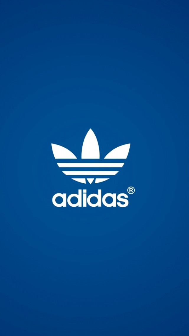 Blue background white adidas logo #6 free wallpaper - medium preview image