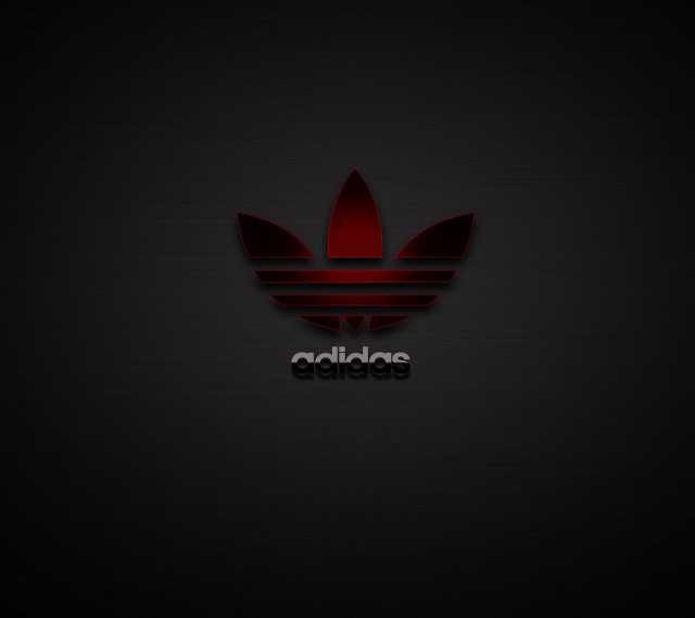 Red adidas logo black background free wallpaper - medium preview image