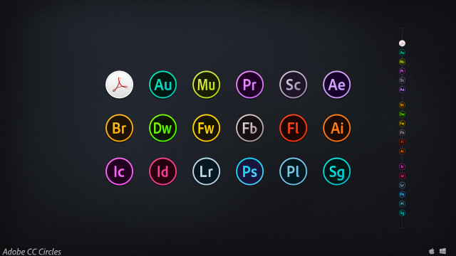 Colored circles letters a set free wallpaper - medium preview image