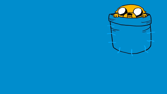 Cartoon character peeking pocket dog free wallpaper - medium preview image