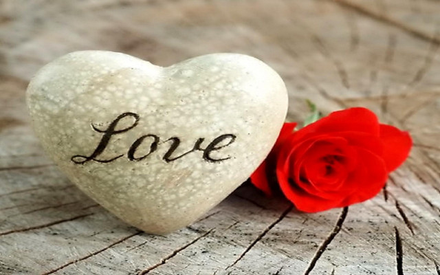 Heart rock love rose wood free wallpaper - medium preview image