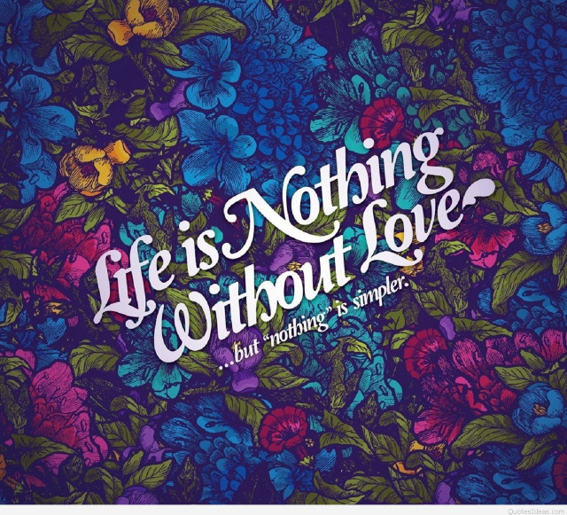 Colorful floral background quote life free wallpaper - medium preview image