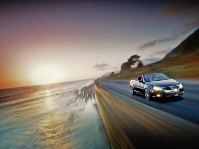 Car ocean sunset beach people free wallpaper for desktop - medium preview image