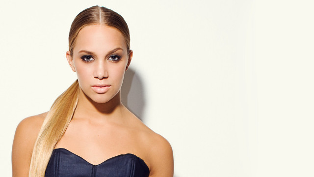 Woman blonde hair strapless dress free wallpaper - medium preview image