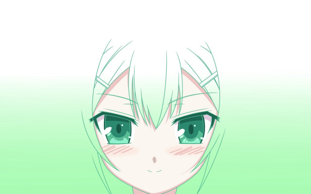 Girl green eyes gradient background free wallpaper - medium preview image