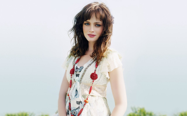 Woman dress field grass trees free wallpaper - medium preview image