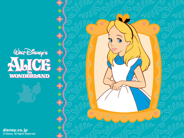 Alice wonderland cartoon character blue free wallpaper - medium preview image
