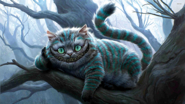 Cat green eyes tree branch free wallpaper - medium preview image
