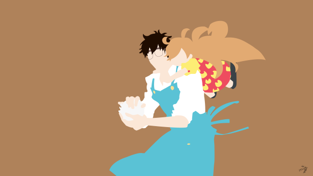 Woman child blue dress backpack free wallpaper - medium preview image