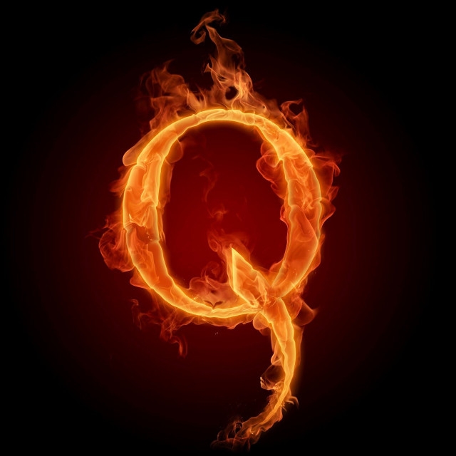 Fire letter black red background #2 free wallpaper - medium preview image