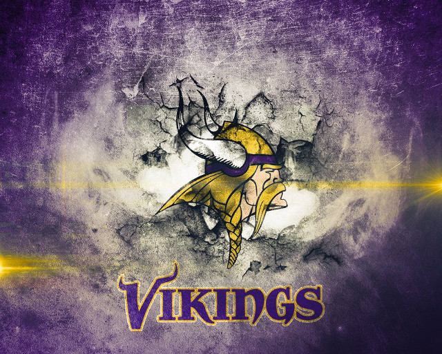 Vikings logo purple background yellow free wallpaper - medium preview image