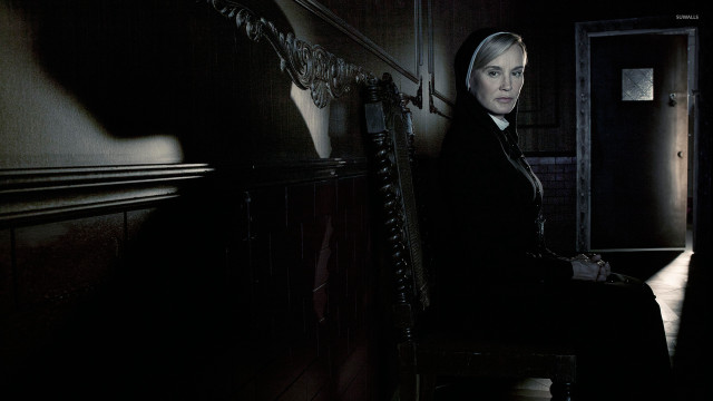 Woman chair darkroom creepy shadow free wallpaper - medium preview image