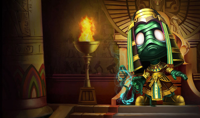 Cartoon character throne candle fire free wallpaper - medium preview image