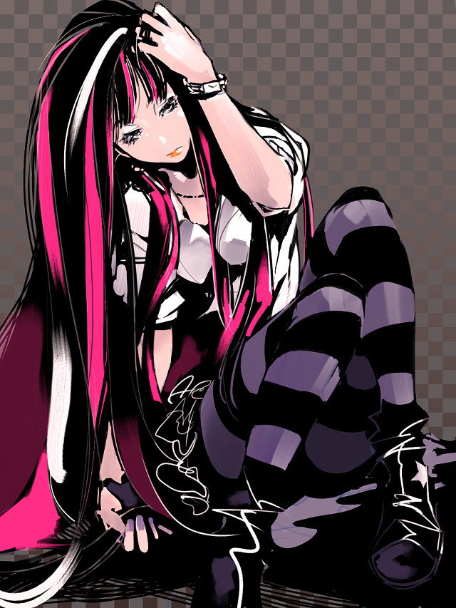 Gothic portrait woman argyle checkered free wallpaper - medium preview image