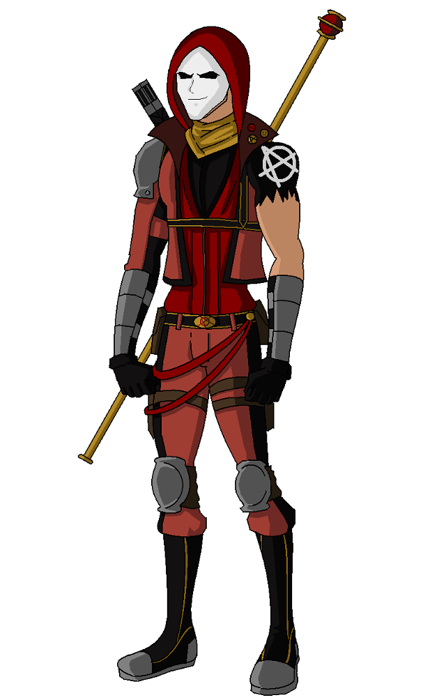 Cartoon character red outfit sword #2 free wallpaper - medium preview image