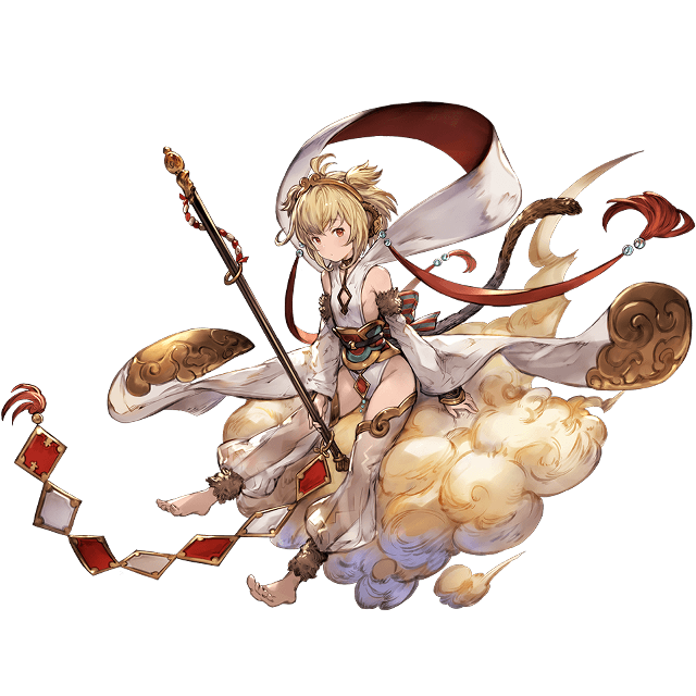 Woman sword flying air clouds free wallpaper - medium preview image