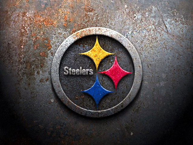 Pittsburgh football logo rusty surface free wallpaper - medium preview image