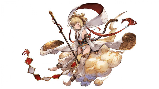 Woman sword helmet flying air free wallpaper - medium preview image