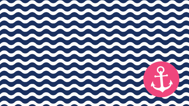 Blue white striped anchor pink free wallpaper - medium preview image