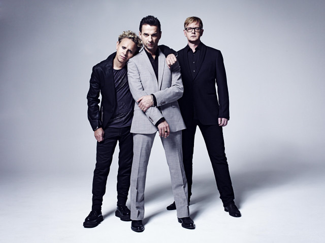 Three men suits studio gray free wallpaper - medium preview image