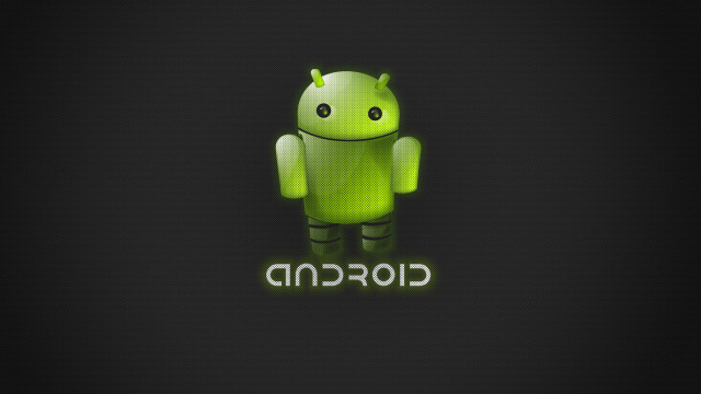 Green android logo black background free wallpaper - medium preview image