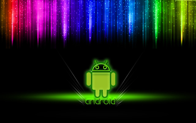 Colorful neon wallpaper little robot free wallpaper - medium preview image