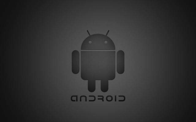 Android logo black white dark free wallpaper - medium preview image