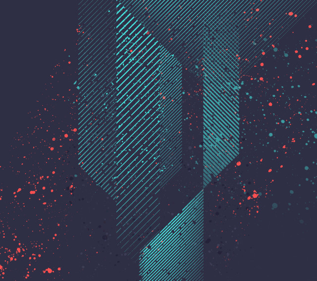 Abstract blue red arrow city free wallpaper - medium preview image