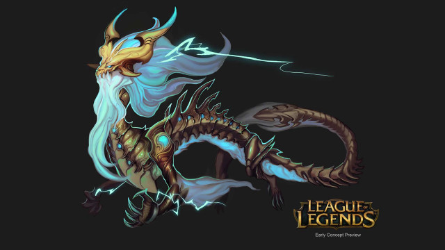 Dragon long tail white tail free wallpaper - medium preview image