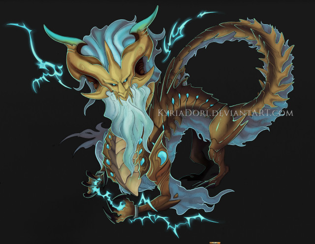 Dragon beard digital painting artwork free wallpaper - medium preview image