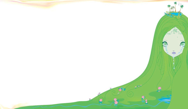 Woman long hair crown green free wallpaper - medium preview image