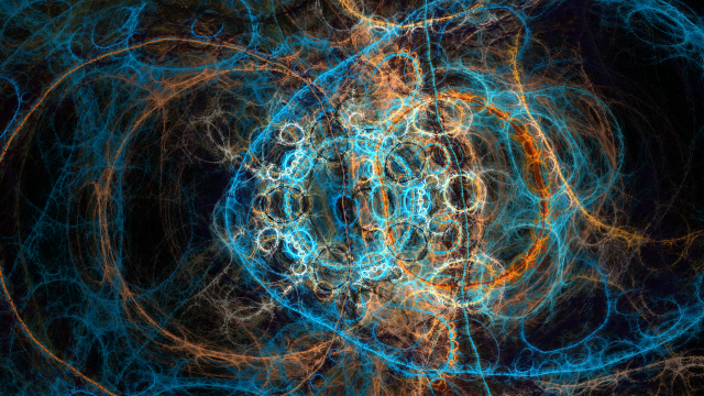 Blue orange abstract background spiral free wallpaper - medium preview image