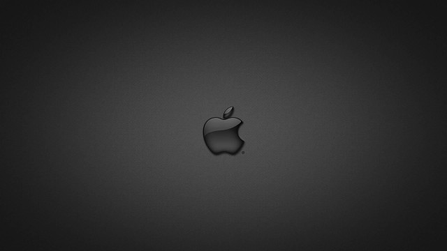 Black apple logo black background free wallpaper - medium preview image